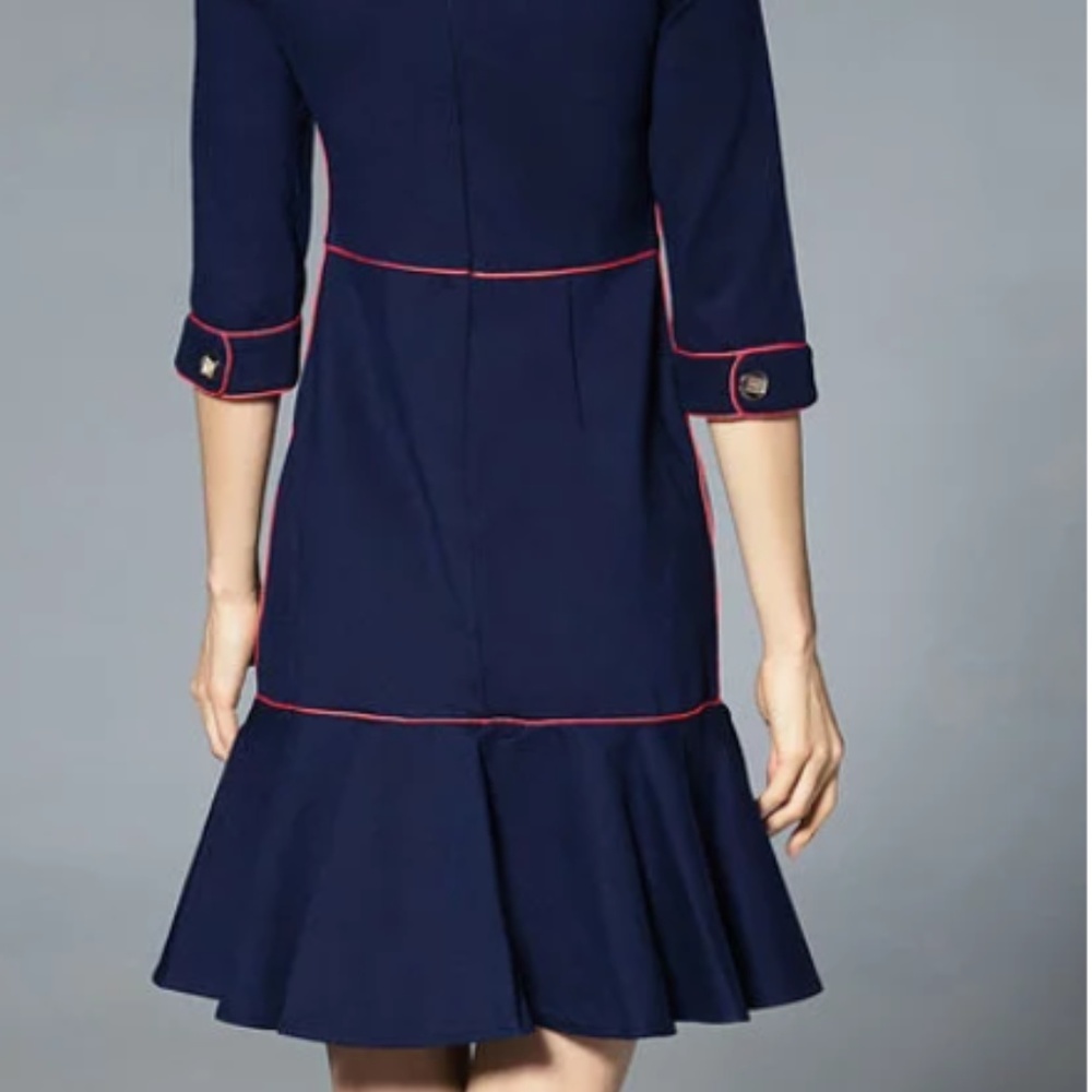 HP Flounce Elegant Cotton-blend Ruffled Mini dress - Picture 3 of 6